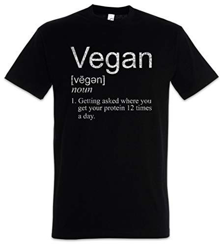 Urban Backwoods Vegan Proteines Hombre T-Shirt Negro Talla 2XL