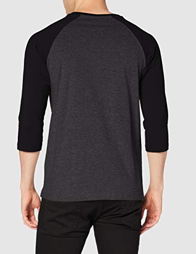 Urban Classics Contrast 3/4 Sleeve Raglan tee Camiseta, Mehrfarbig (Cha/Blk 00314), M para Hombre Urban Classics Contrast 3/4 Sleeve Raglan tee Camiseta, Mehrfarbig (Cha/Blk 00314), M para Hombre