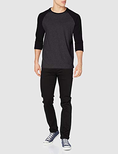 Urban Classics Contrast 3/4 Sleeve Raglan tee Camiseta, Mehrfarbig (Cha/Blk 00314), M para Hombre Urban Classics Contrast 3/4 Sleeve Raglan tee Camiseta, Mehrfarbig (Cha/Blk 00314), M para Hombre