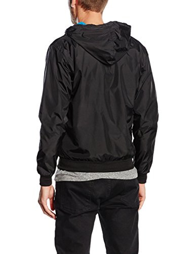 Urban Classics Contrast Windrunner Chaqueta, Noir/Turquoise, Extra Extra Extra Large para Hombre