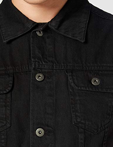 Urban Classics Denim Vest Chaleco, Negro (blackraw 12), Small para Hombre Urban Classics Denim Vest Chaleco, Negro (blackraw 12), Small para Hombre