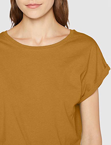 Urban Classics Ladies Extended Shoulder tee Camiseta, Marrón (Nut 01453), M para Mujer