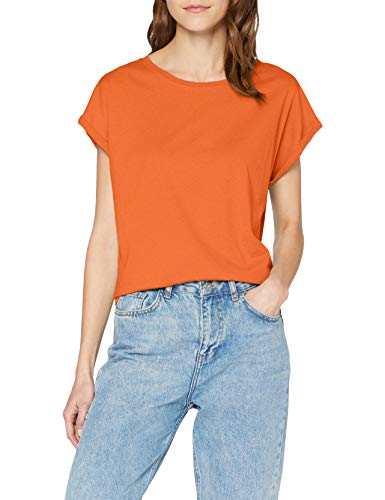 Urban Classics Ladies Extended Shoulder tee Camiseta, Naranja (Rust Orange 1150), L para Mujer