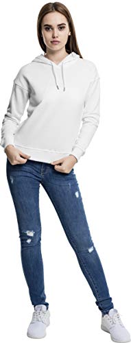 Urban Classics Ladies Hoody Sudadera con Capucha, Blanco, L para Mujer Urban Classics Ladies Hoody Sudadera con Capucha, Blanco, L para Mujer