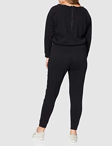 Urban Classics Ladies Long Sleeve Terry Jumpsuit Mono Largo, Negro (Black 00007), S para Mujer