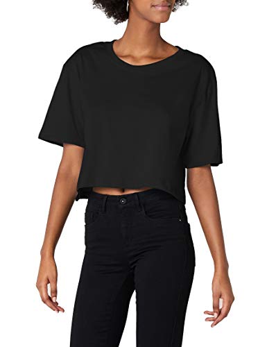 Urban Classics Ladies Short Oversized tee Camiseta, Negro, S para Mujer