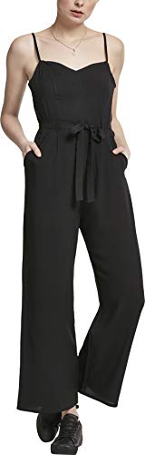 Urban Classics Ladies Spaghetti Jumpsuit Mono, Negro (Black 00007), XXXX-Large para Mujer