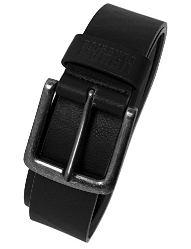 Urban Classics Leather Imitation Belt Cinturón, Negro (Black 7), 100 cm Unisex Adulto