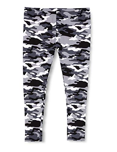 Urban Classics Mujer Leggings Camuflaje, Tanto para Vestir o como para Hacer Deporte, Mallas para Yoga, en Tonos, Talla L, Gris (Snow Camo)