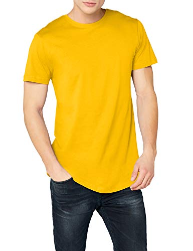 Urban Classics Shaped Long tee Manga Corta con Talle Largo, Camiseta Lisa, Básica Fácilmente Combinable, Versátil y Cómoda, chrome yellow, XXL para Hombre Urban Classics Shaped Long tee Manga Corta con Talle Largo, Camiseta Lisa, Básica Fácilmente Combinable, Versátil y Cómoda, chrome yellow, XXL para Hombre