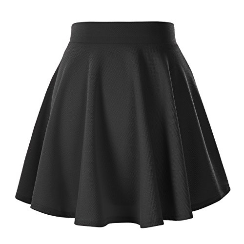 Urban GoCo Falda Mujer Elástica Plisada Básica Patinador Multifuncional Corto Falda (L, Negro) Urban GoCo Falda Mujer Elástica Plisada Básica Patinador Multifuncional Corto Falda (L, Negro)