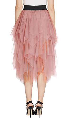 Urban GoCo Mujeres Enagua Falda Corta Midi Tul Damas Cintura Elástica Asimetricas Tutu Falda para Fiesta Danza (X-Large, Nude Rosa) Urban GoCo Mujeres Enagua Falda Corta Midi Tul Damas Cintura Elástica Asimetricas Tutu Falda para Fiesta Danza (X-Large, Nude Rosa)
