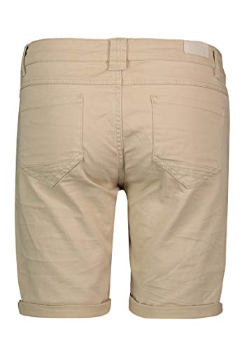 Urban Surface Bermudas de Mujer | Cómodo pantalón Corto de Sarga elástica - Loose Fit Beige L