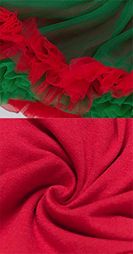 URBEAR Bebés Niñas Tutu Vestido Ropa Traje de Navidad 2 Piezas Árbol de Navidad 18-36 Meses