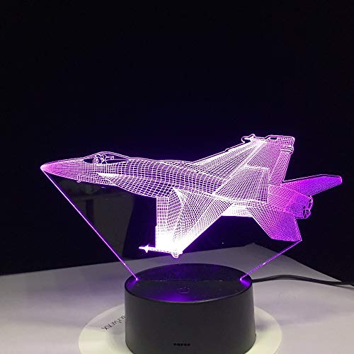 US Army Air Force Aircraft F/A-18 F16 Fighting Fighter Jet Plane 3D Acrílico LED Luz de noche Boy Fans Dormitorio USB Escritorio Lámpara de mesa Regalo para niños Decoración para el hogar