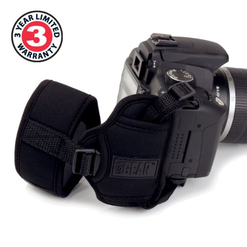 USA GEAR Empuñadura de Muñeca Correa de Mano para Cámara de Fotos Réflex Compatible con Canon,Nikon,Sony,Pentax y Muchas más. Diseño Negro USA GEAR Empuñadura de Muñeca Correa de Mano para Cámara de Fotos Réflex Compatible con Canon,Nikon,Sony,Pentax y Muchas más. Diseño Negro