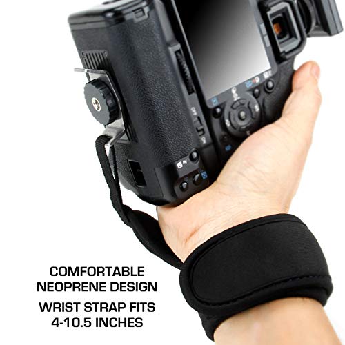 USA GEAR Empuñadura de Muñeca Correa de Mano para Cámara de Fotos Réflex Compatible con Canon,Nikon,Sony,Pentax y Muchas más. Diseño Negro USA GEAR Empuñadura de Muñeca Correa de Mano para Cámara de Fotos Réflex Compatible con Canon,Nikon,Sony,Pentax y Muchas más. Diseño Negro