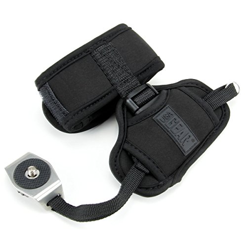 USA GEAR Empuñadura de Muñeca Correa de Mano para Cámara de Fotos Réflex Compatible con Canon,Nikon,Sony,Pentax y Muchas más. Diseño Negro USA GEAR Empuñadura de Muñeca Correa de Mano para Cámara de Fotos Réflex Compatible con Canon,Nikon,Sony,Pentax y Muchas más. Diseño Negro