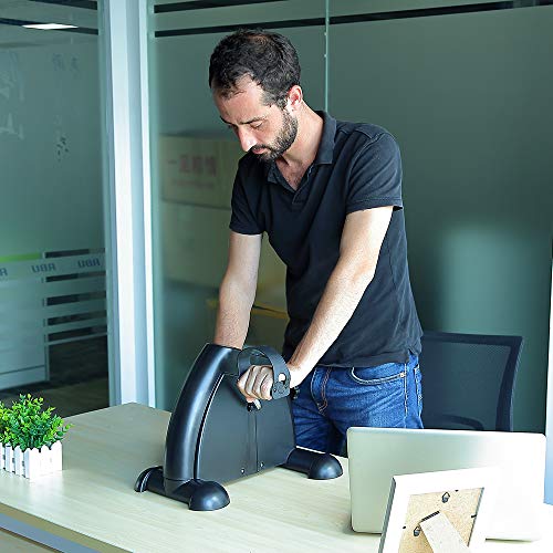 Uten Mini Bicicleta Estática Pedales Aparato de Ejercicios para Entrenamiento de Brazos y Piernas en casa