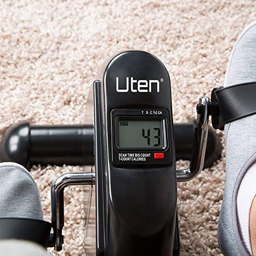 Uten Mini Bicicleta Estática Pedales Aparato de Ejercicios para Entrenamiento de Brazos y Piernas en casa