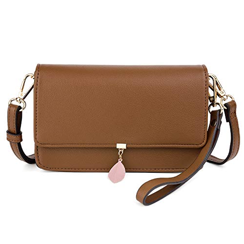 UTO - Bolso Bandolera Pequeño Bolso Movil de Mujer Cuero Sintético para Celular Tarjeta con Correa y Muñequera UTO - Bolso Bandolera Pequeño Bolso Movil de Mujer Cuero Sintético para Celular Tarjeta con Correa y Muñequera