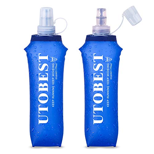 UTOBEST Soft Flask TPU Botella Hidratacion Running Trail Botella de Agua Flexible (500ml-2 Piezas) UTOBEST Soft Flask TPU Botella Hidratacion Running Trail Botella de Agua Flexible (500ml-2 Piezas)