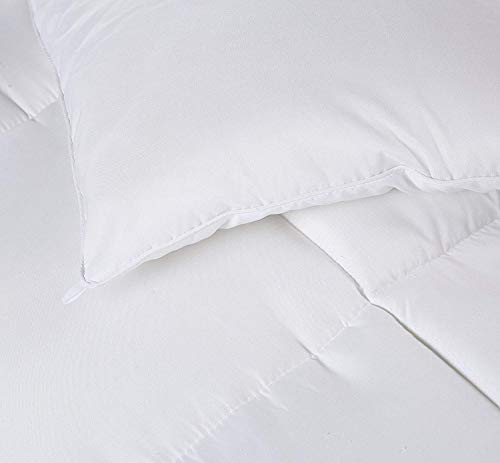 Utopia Bedding Edredón de Fibra 200x200 cm, Fibra Hueca siliconada, 1480 gramo (Blanco, Cama 105-200 x 200 cm)