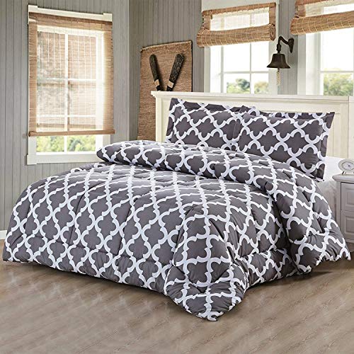 Utopia Bedding Juego de Edredón - Microfibra - Edredón Ligero con Fundas de Almohada - Primavera-Verano 200gr/m² (Cama 135/150, 230x220cm, Gris) Utopia Bedding Juego de Edredón - Microfibra - Edredón Ligero con Fundas de Almohada - Primavera-Verano 200gr/m² (Cama 135/150, 230x220cm, Gris)
