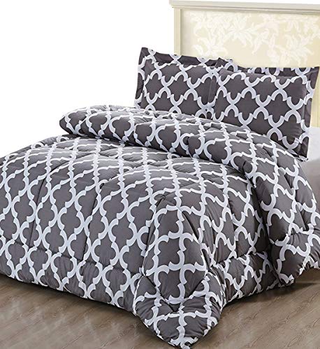 Utopia Bedding Juego de Edredón - Microfibra - Edredón Ligero con Fundas de Almohada - Primavera-Verano 200gr/m² (Cama 135/150, 230x220cm, Gris) Utopia Bedding Juego de Edredón - Microfibra - Edredón Ligero con Fundas de Almohada - Primavera-Verano 200gr/m² (Cama 135/150, 230x220cm, Gris)