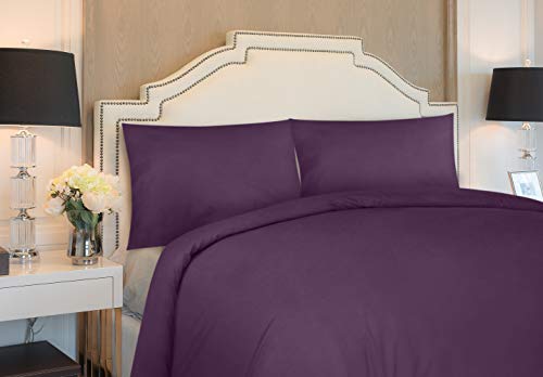 Utopia Bedding Juego de Funda de Edredón - Microfibra Funda de Nórdico y Fundas de Almohada - (Cama 105-200x200cm + 2 x Fundas 50x75cm, Púrpura)