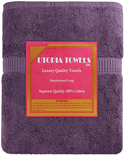 Utopia Towels - 2 Toallas de baño Grandes (90 x 180 cm, Ciruela)