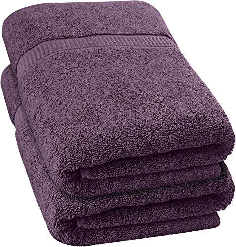 Utopia Towels - 2 Toallas de baño Grandes (90 x 180 cm, Ciruela)