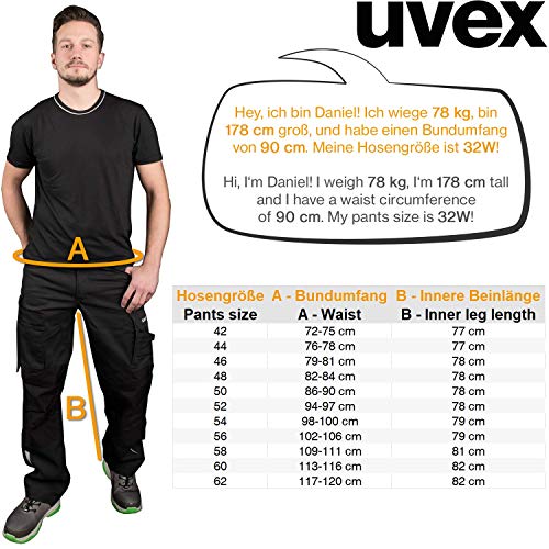 Uvex Synexxo Pantalones de Trabajo - Tipo Cargo - con Cordura Bolsillos de Rodilla