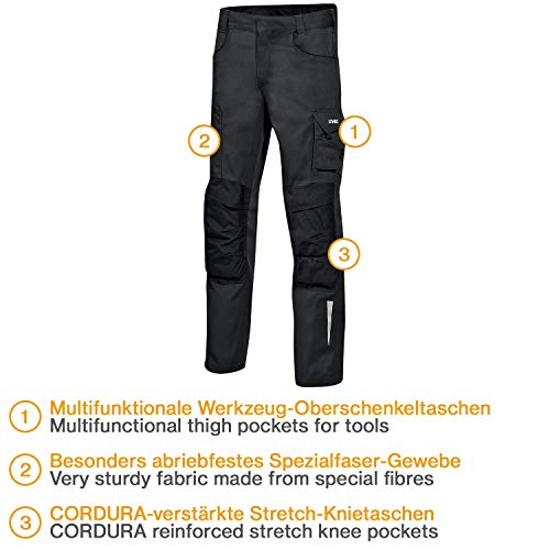 Uvex Synexxo Pantalones de Trabajo - Tipo Cargo - con Cordura Bolsillos de Rodilla