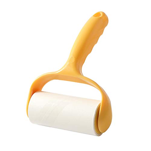 uyhghjhb Recambio de rodillo adhesivo para cepillo de rodillo Trident para quitar pelusa pelo de mascotas de ropa y tapicería, color amarillo