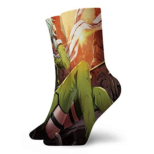 uytrgh Anime Sword Art Online Asada Shino calcetines casuales son ligeros, transpirables, deportivos, calcetines y calcetines deportivos cómodos