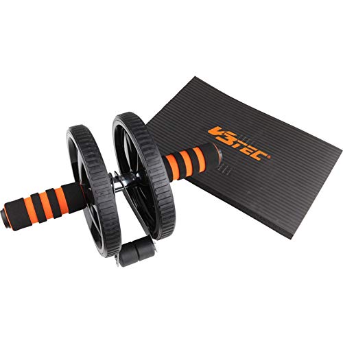 V3tec AB Wheel - Aparato para abdominales (talla única), color negro y naranja