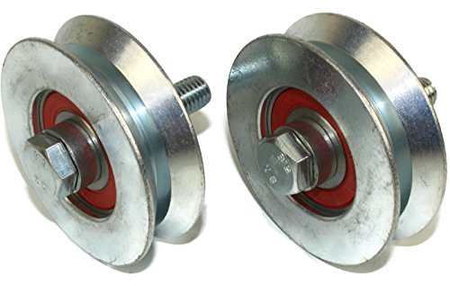 V50-8 - Juego de 2 ruedas para puerta corredera con ranura en V de acero fabricadas en la UE (50 mm de diámetro – eje de 8 mm) V50-8 - Juego de 2 ruedas para puerta corredera con ranura en V de acero fabricadas en la UE (50 mm de diámetro – eje de 8 mm)