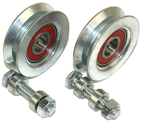 V50-8 - Juego de 2 ruedas para puerta corredera con ranura en V de acero fabricadas en la UE (50 mm de diámetro – eje de 8 mm) V50-8 - Juego de 2 ruedas para puerta corredera con ranura en V de acero fabricadas en la UE (50 mm de diámetro – eje de 8 mm)