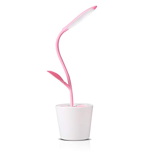 VADIV Lámpara de Escritorio LED Infantil Lámpara de Mesa USB de Carga Brillo de 3 Niveles Control Táctil Recargable Flexo Lectura Protección para Los Ojos Niños - Rosa VADIV Lámpara de Escritorio LED Infantil Lámpara de Mesa USB de Carga Brillo de 3 Niveles Control Táctil Recargable Flexo Lectura Protección para Los Ojos Niños - Rosa