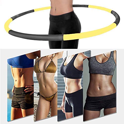 VAGAV Fitness Ejercicio Pesado Hula Hoop, Perder Peso rápido por diversión Forma de Entrenamiento, Quema de Grasa Modelo Saludable, Desmontable y diseño Ajustable de tamaño (Dia.95)