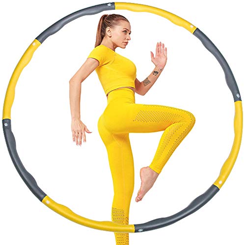 VAGAV Fitness Ejercicio Pesado Hula Hoop, Perder Peso rápido por diversión Forma de Entrenamiento, Quema de Grasa Modelo Saludable, Desmontable y diseño Ajustable de tamaño (Dia.95)