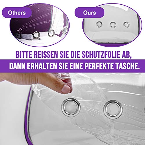 Vailge Mochila para mascotas, perros, gatos, mochila de espacio, portátil, bolsa de transporte para mascotas, viajes, transpirable, para gatos, perros pequeños (morado) Vailge Mochila para mascotas, perros, gatos, mochila de espacio, portátil, bolsa de transporte para mascotas, viajes, transpirable, para gatos, perros pequeños (morado)