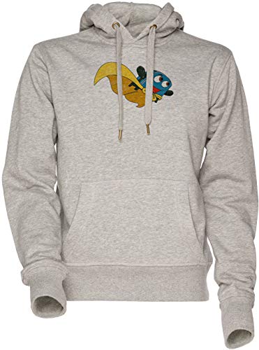 Valiente Pequeño Tostadora - Volar Lejos Unisexo Hombre Mujer Sudadera con Capucha Gris Men's Women's Hoodie Sweatshirt Grey