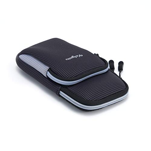 Valigetta Funda para móviles Universal de 6,5” con Bolsillo Exterior - Estuche Impermeable con Cierre para móvil – Ciclismo y Otros Deportes (Gris)