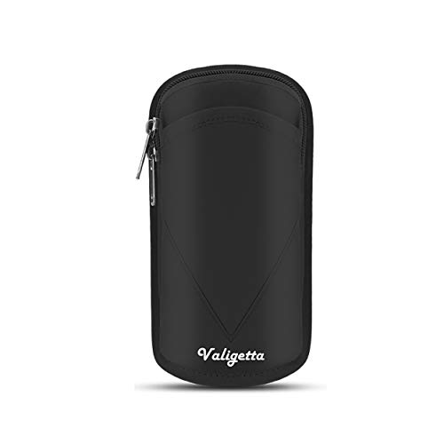 Valigetta Funda para móviles Universal de 6,5” - Estuche Impermeable con Cierre para móvil – Ciclismo y Otros Deportes. (Negro)