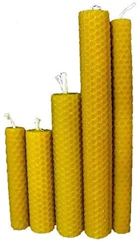 Valmoni Sport 6 Velas Cera de Abeja Olor Miel 100% Natural 2cm x 10cm Textura Panal Bujía Vela Valmoni Sport 6 Velas Cera de Abeja Olor Miel 100% Natural 2cm x 10cm Textura Panal Bujía Vela