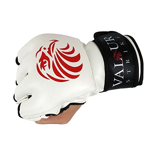 Valour Strike Pro MMA Guantes Sparring Negro Grappling Muay Thai Mitts Combat Combat Combat Combat Artes Marciales Mitten Jaula Kickboxing Guante (Medio)