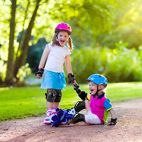 ValuTalks Set Rodilleras y Coderas,Protección Patines Infantil Rodilleras Coderas Muñequeras para Patinaje Ciclismo Monopatín Bicicleta Skate(6PCS)