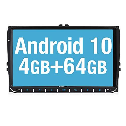 Vanku 9" Android 10 Autoradio de Coche Compatible para VW Radio con PX6, 4G + 64G/ GPS Navegador con Qualcomm Bluetooth 5.0, Soporte WiFi, Control del Volante, Dab+, SD/USB Vanku 9" Android 10 Autoradio de Coche Compatible para VW Radio con PX6, 4G + 64G/ GPS Navegador con Qualcomm Bluetooth 5.0, Soporte WiFi, Control del Volante, Dab+, SD/USB